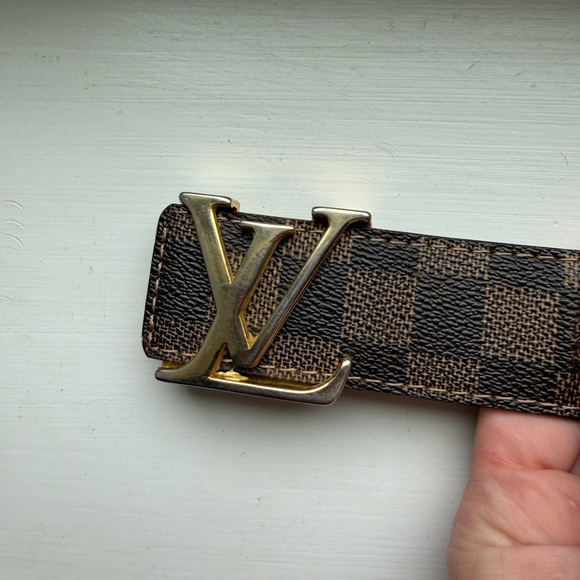 Louis Vuitton Brown Checkered Men's Belt - Picture 2 of 7